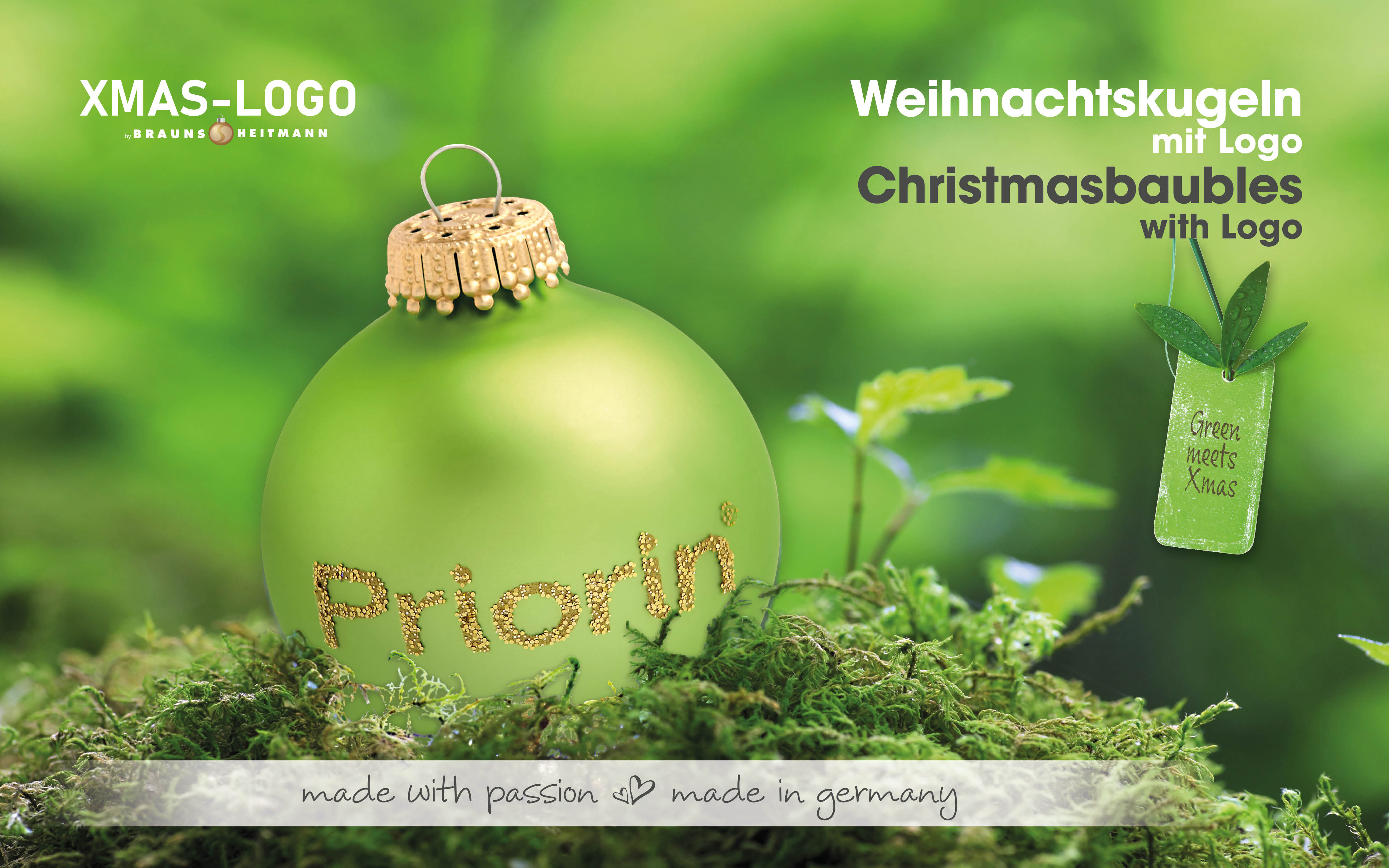 Nachhaltige Weihnachtskugel